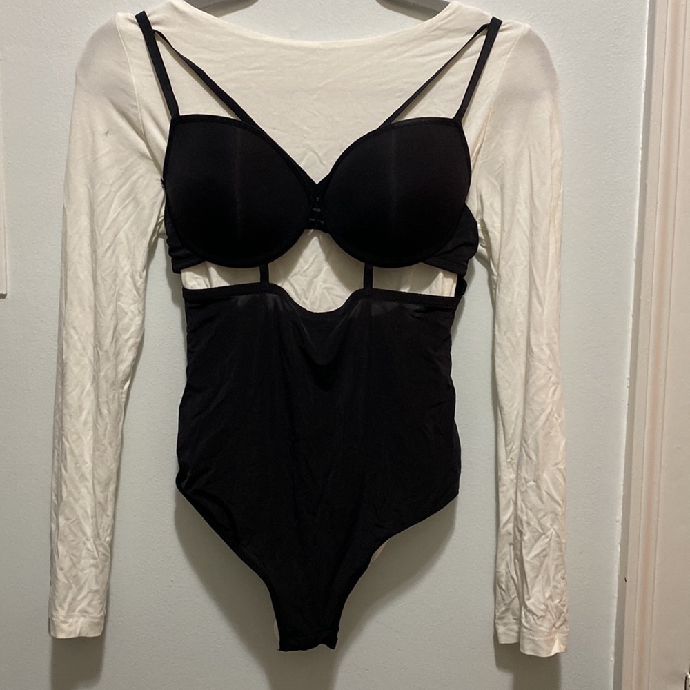 Black Strappy Teddy Bodysuit Size M